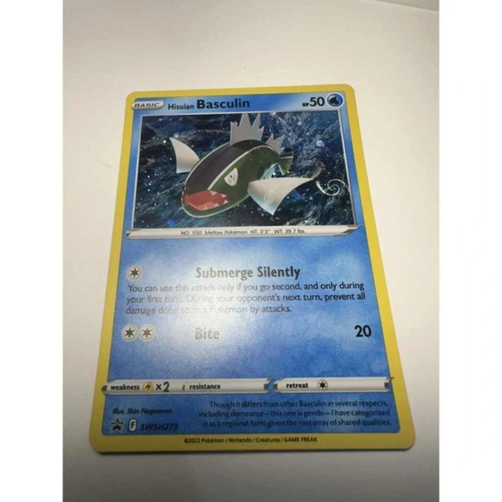 Hisuian Basculin HD FART SWIRL 🌀SWSH273 Sword &‎ Shield Promo Cards Holo